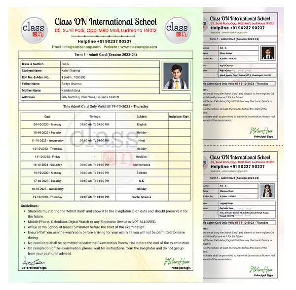 Features Of Class On App School Certificate Creator System